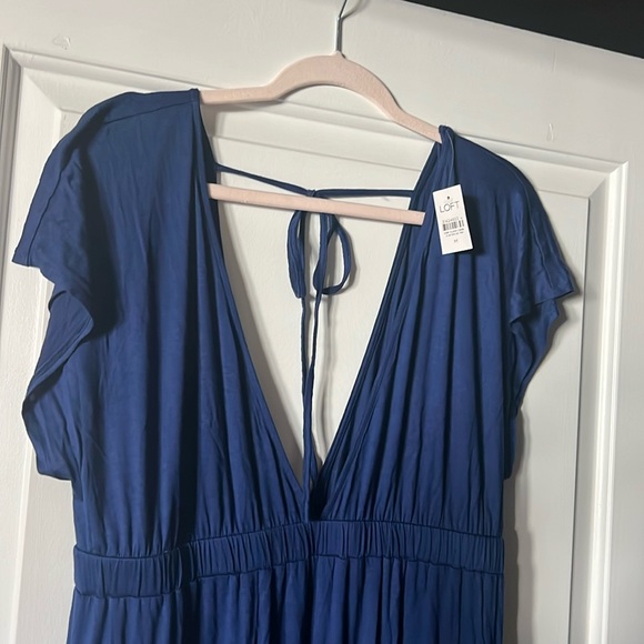 LOFT Beach Maxi Dress Cover-Up - Blue - M - Picture 2 of 7